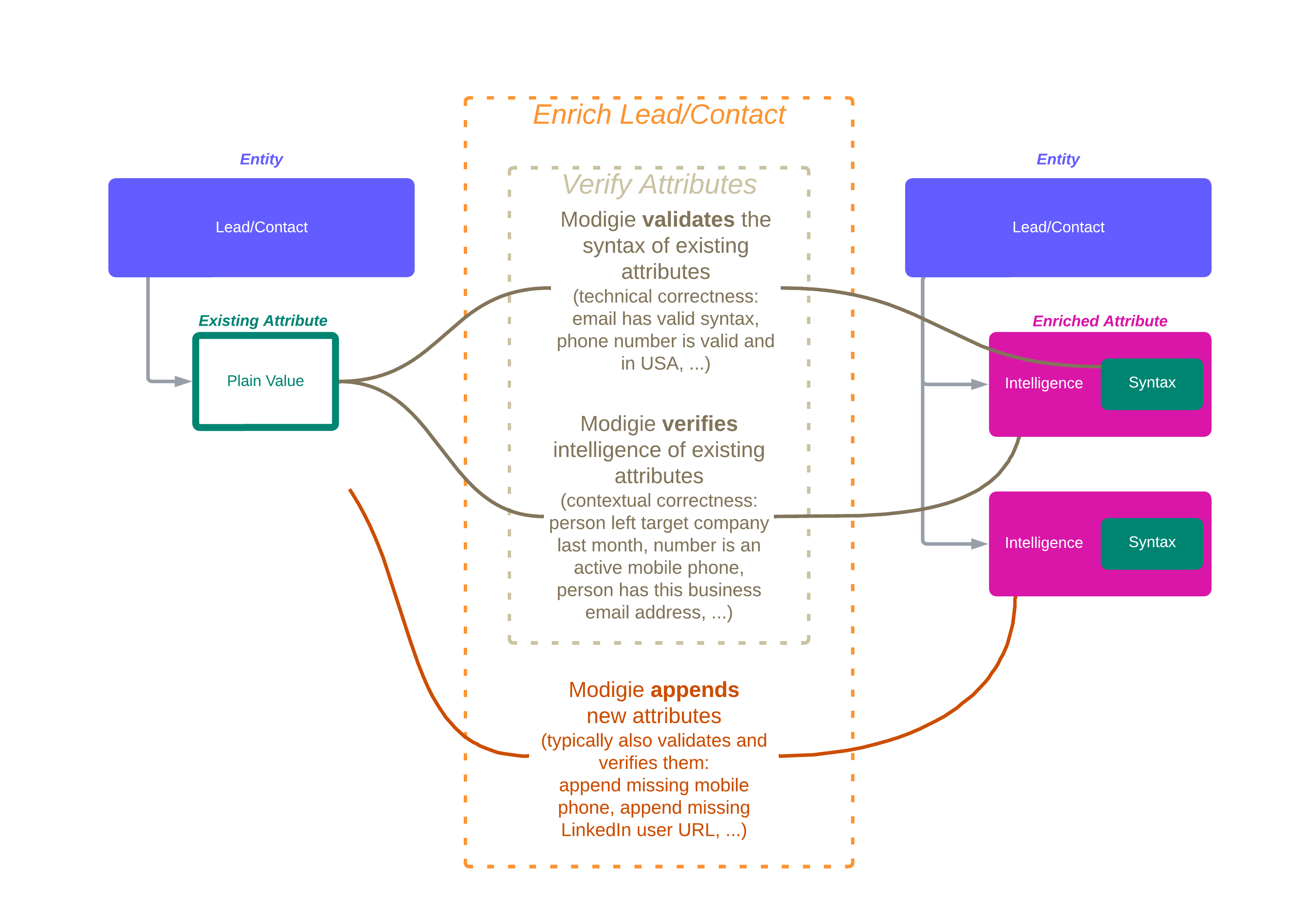 Kinds of enrichment performed by Modigie